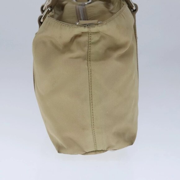 PRADA Shoulder Bag Nylon 2way Beige Silver Auth bs20501 - Picture 6 of 16